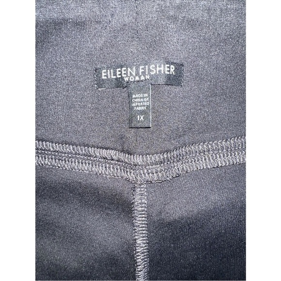 Eileen Fisher Woman Black Straight Leg Pants stretch 1X - Picture 3 of 3